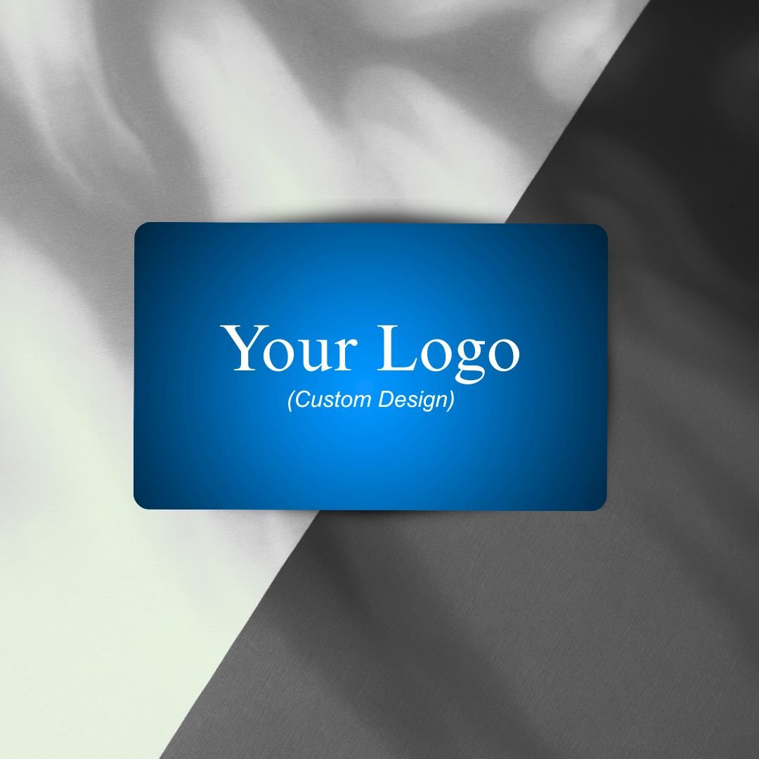 Cyan Metallic Business Card